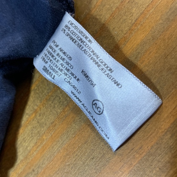 AG Midnight Blue Scoop neck Short sleeve Cotton Tee - Picture 7 of 8